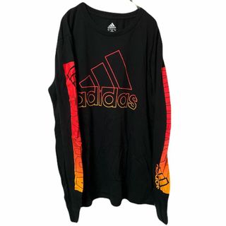 adidas - 90s 古着 adidas 長袖Tシャツ ロンT XL でかロゴ トップス