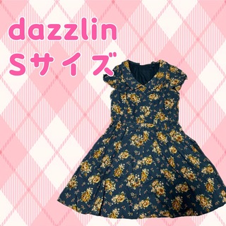 dazzlin - 【dazzlin】ダズリン　シャツワンピース 花柄 S 紺 ネイビー 総柄