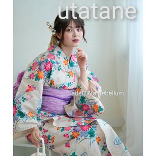 ウタタネ(utatane)の【新品】utatane高級変わり織先染め浴衣2点セット（浴衣/帯）花流水復刻版(浴衣)