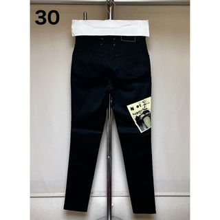 マルタンマルジェラ(Maison Martin Margiela)の新品 30 定価9.9万 24ss マルジェラ コットンパンツ 黒 6393(デニム/ジーンズ)