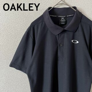 オークリー(Oakley)のO3 OAKLEY オークリー　ポロシャツ　半袖　ポリシャツ黒　Sメンズ(ポロシャツ)