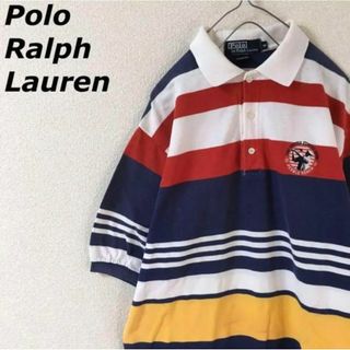 ポロラルフローレン(POLO RALPH LAUREN)のPoloRalphLauren ポロシャツUSA製　Mメンズ半袖マルチカラー(ポロシャツ)