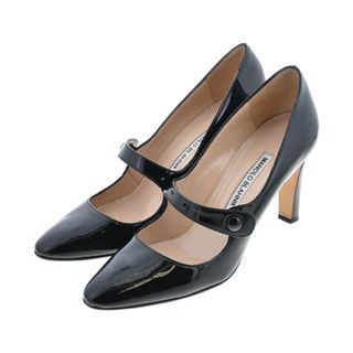 マノロブラニク(MANOLO BLAHNIK)のMANOLO BLAHNIK パンプス EU37(23.5cm位) 黒 【古着】【中古】(ハイヒール/パンプス)