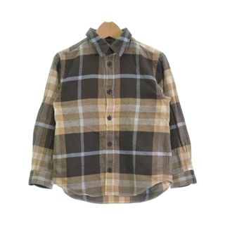 バーバリー(BURBERRY)のBURBERRY バーバリー シャツ 130 茶xベージュx水色等(チェック) 【古着】【中古】(ブラウス)