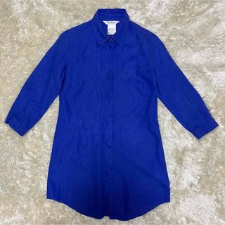 Max Mara - Max Mara マックスマーラ　白タグ　リネンリ長袖ロングシャツ　38