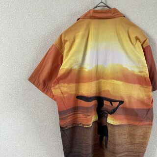 V3 KSYLARGO アロハシャツ　サーフフォトデザイン　半袖　開襟　Mメンズ(Tシャツ/カットソー(半袖/袖なし))