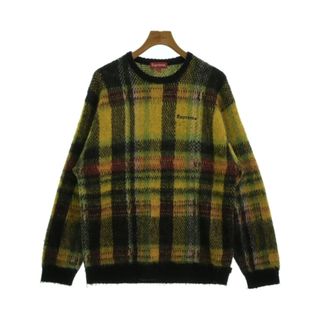 シュプリーム(Supreme)のSupreme シュプリーム ニット・セーター L 黒x黄x黄緑等(チェック) 【古着】【中古】(ニット/セーター)