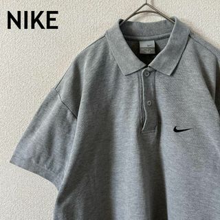 ナイキ(NIKE)のW3 ナイキ　ポロシャツ　半袖　鹿子　Mメンズ グレー(ポロシャツ)