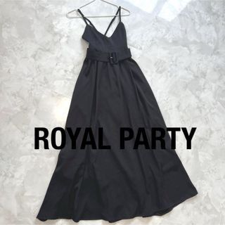 ROYAL PARTY - ROYAL PARTY フレアジャンスカ ブラック Fサイズ ロングワンピース