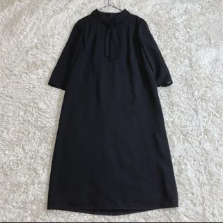 ランバンノワール(LANVIN NOIR)の【日本製未使用】LANVIN NOIR ブラックフォーマル 喪服 ワンピース36(礼服/喪服)