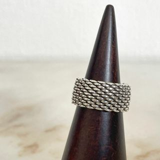 ティファニー(Tiffany & Co.)のTIFFANY ティファニー シルバー925 チェーン メッシュリング 指輪(リング(指輪))