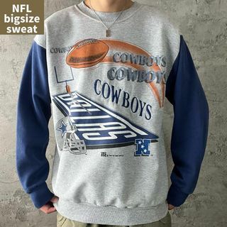 US古着 90s NFL ダラスカウボーイズ アメフト スウェット レア グレー(スウェット)