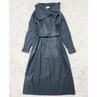 スリーワンフィリップリム(3.1 Phillip Lim)の【現行】スリーワンフィリップリム ワンピース 2号 M マキシ丈 ベルト 女優襟(ロングワンピース/マキシワンピース)