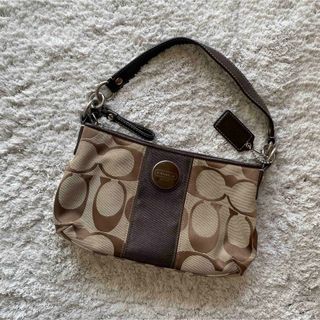 コーチ(COACH)の【美品中古】COACH コーチ シグネチャー ショルダーバッグ ハンドバッグ(ハンドバッグ)