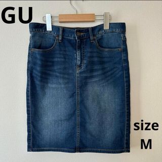 ジーユー(GU)のsize Ｍ☆GU / ジーユー 膝丈 タイトデニムスカート(ひざ丈スカート)