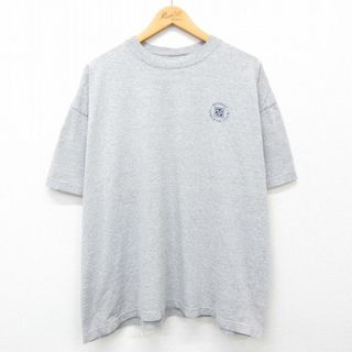 XL★古着 半袖 ビンテージ Tシャツ メンズ 90年代 90s デトロイト DAC 大きいサイズ クルーネック USA製 グレー 霜降り 24jun05 中古(Tシャツ/カットソー(半袖/袖なし))