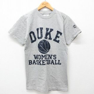 S★古着 半袖 ビンテージ Tシャツ メンズ 90年代 90s デュークブルーデビルズ バスケットボール クルーネック USA製 グレー 霜降り 24jun05 中古(Tシャツ/カットソー(半袖/袖なし))