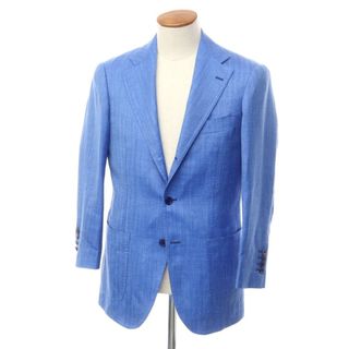 【中古】リングヂャケット RING JACKET ウールシルクリネン テーラードジャケット ライトブルー【サイズ46】【メンズ】(テーラードジャケット)