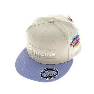 シュプリーム(Supreme)の【中古】【未使用】シュプリーム Supreme 2023年秋冬 Championships Box Logo New Era 帽子 キャップ ストーンベージュxライトパープル【サイズ7 5/8】【メンズ】(キャップ)