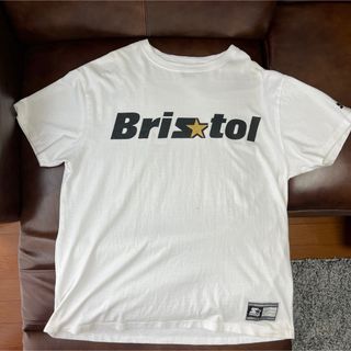 スターター(STARTER)のFCRB×スターター　Tシャツ　Bristol プリント　XL相当　古着　 白(Tシャツ/カットソー(半袖/袖なし))