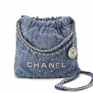 シャネル(CHANEL)のシャネル  CHANEL 22  ミニ　ショルダーバッグ　 デニム レア品(ショルダーバッグ)