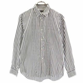 COMME des GARCONS HOMME PLUS - コムデギャルソンオムプリュス 2008年 日本製 ストライプ柄 長袖 シャツ SS 白×グレー COMME des GARCONS HOMME PLUS メンズ