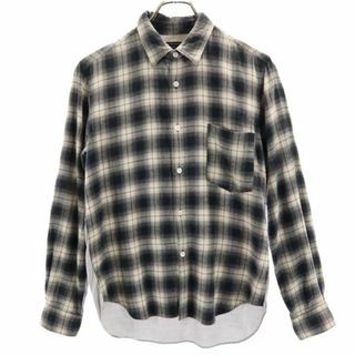 コムデギャルソンオム(COMME des GARCONS HOMME)のコムデギャルソンオム 日本製 チェック柄 長袖 ネルシャツ XS 黒×ベージュ×グレー COMME des GARCONS HOMME メンズ(シャツ)