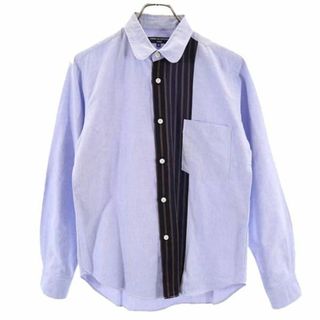 コムデギャルソンオム(COMME des GARCONS HOMME)のコムデギャルソンオム 2006年 日本製 ストライプライン入り 長袖 シャツ S ネイビー系 COMME des GARCONS HOMME メンズ(シャツ)