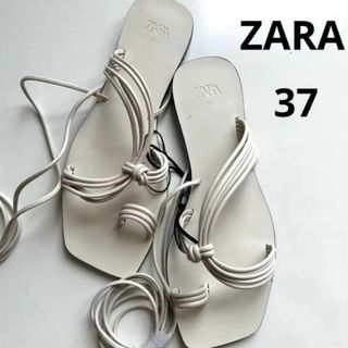 ザラ(ZARA)のZARA レースアップ シューズ サイズ37(サンダル)