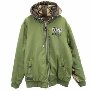 アベイシングエイプ(A BATHING APE)のアベイシングエイプ リバーシブル フードジャケット XL カーキ系 A BATHING APE メンズ(その他)