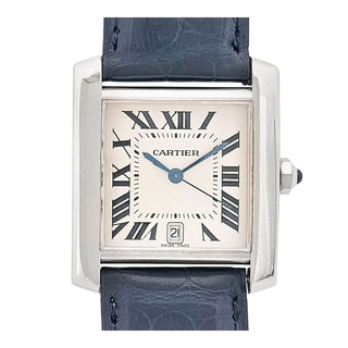 カルティエ(Cartier)のカルティエ タンクフランセーズ LM W5001156 自動巻き ホワイトゴールド メンズ CARTIER 【中古】 【時計】(腕時計(アナログ))