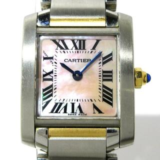 Cartier - Cartier(カルティエ) 腕時計 タンクフランセーズSM W51027Q4 レディース SS×K18PG/シェル文字盤 ピンクシェル