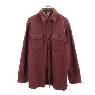 ウールリッチ(WOOLRICH)のウールリッチ 60s 70s ヴィンテージ 白タグ 長袖 シャツ L ブラウン系 WOOLRICH メンズ(シャツ)