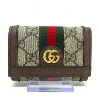 グッチ(Gucci)のGUCCI(グッチ) 3つ折り財布美品  オフィディア 644334 アイボリー×ダークブラウン×マルチ PVC(塩化ビニール)×レザー(財布)