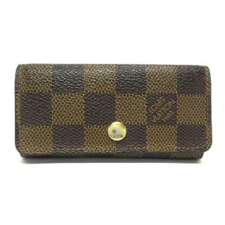 ルイヴィトン(LOUIS VUITTON)のLOUIS VUITTON(ルイヴィトン) キーケース ダミエ ミュルティクレ4 N62631 エベヌ イニシャル刻印 ダミエ･キャンバス(キーケース)