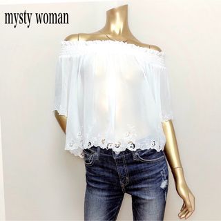 ミスティウーマン(mysty woman)のmysty woman 刺繍 オフショル ブラウス レディース トップス(シャツ/ブラウス(半袖/袖なし))