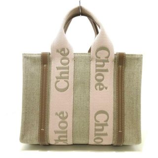 Chloe - Chloe(クロエ) トートバッグ美品  ウッディスモールトートバッグ CHC23AS397L1726Y ベージュ×ピンクベージュ キャンバス×レザー