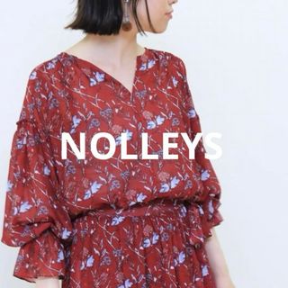 ノーリーズ(NOLLEY'S)のNOLLEYSノーリーズ　花柄シフォンブラウス(シャツ/ブラウス(長袖/七分))