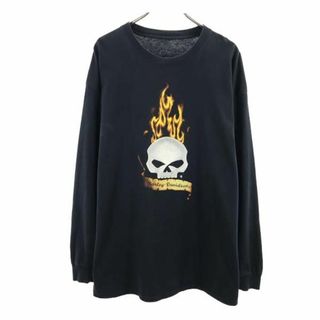 ハーレーダビッドソン(Harley Davidson)のハーレーダビッドソン 長袖 Tシャツ ブラック HARLEY DAVIDSON ロンT メンズ(Tシャツ/カットソー(七分/長袖))