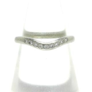 ティファニー(Tiffany & Co.)のTIFFANY&Co.(ティファニー) リング カーブドバンドリング Pt950×ダイヤモンド 9Pダイヤ(リング(指輪))