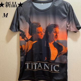 新品★タイタニック★ディカプリオ＆ウィンスレット★Tシャツ★ユニセックス★M(Tシャツ/カットソー(半袖/袖なし))