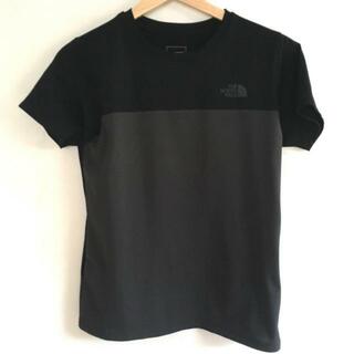 ザノースフェイス(THE NORTH FACE)のTHE NORTH FACE(ノースフェイス) 半袖Tシャツ サイズS メンズ - 黒×グレー クルーネック(Tシャツ/カットソー(半袖/袖なし))
