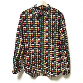 ボヘミアンズ(Bohemians)のBohemians(ボヘミアンズ) 長袖シャツ サイズ3 L メンズ美品  - 黒×グリーン×マルチ ハート柄(シャツ)