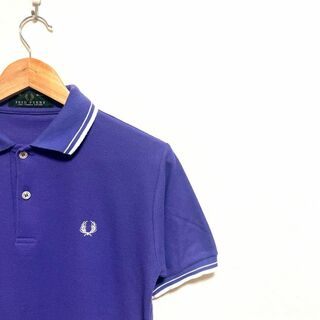 フレッドペリー(FRED PERRY)のフレッドペリー　ポロシャツ　パープル　紫　リンガー　36(ポロシャツ)