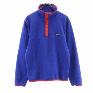 パタゴニア(patagonia)のパタゴニア 80s90s USA製 フリースジャケット S 青 patagonia スナップT プルオーバー メンズ(その他)