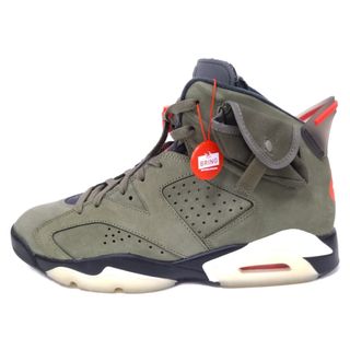 ナイキ(NIKE)のNIKE ナイキ ×TRAVIS SCOTT AIR JORDAN 6 RETRO SP トラヴィススコット エアジョーダン6 ハイカットスニーカー カーキ US11/29cm CN1084-200(スニーカー)