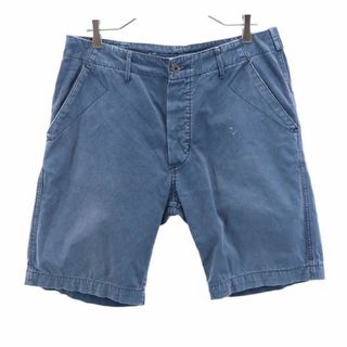 ダブルアールエル(RRL)のRRL ショートパンツ w33 ネイビー系 ダブルアールエル ボタンフライ RALPH LAUREN メンズ(ショートパンツ)