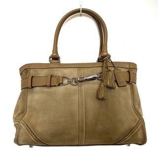 コーチ(COACH)のCOACH(コーチ) ハンドバッグ - 8A78 ベージュ スエード(ハンドバッグ)