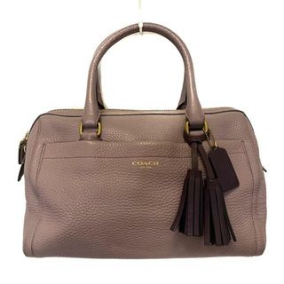 コーチ(COACH)のCOACH(コーチ) ハンドバッグ - 25347 ピンクベージュ レザー(ハンドバッグ)