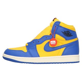 ナイキ(NIKE)のNIKE ナイキ WMNS AIR JORDAN1 RETRO HIGH OG GAME ROYAL VARSITY MAIZE FD2596-700 ウィメンズ エアジョーダン1 ハイカットスニーカー イエロー/ブルー US10.5/27.5cm(スニーカー)